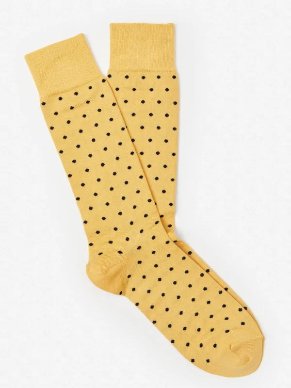 Discount J. McLaughlin Socks In Polka Dots Yellow/Navy