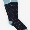 Discount J. McLaughlin Socks In Polka Dots Aqua/Navy