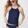 Store J. McLaughlin St. Lucia Tankini Top In Ocean Wave Jacquard Navy