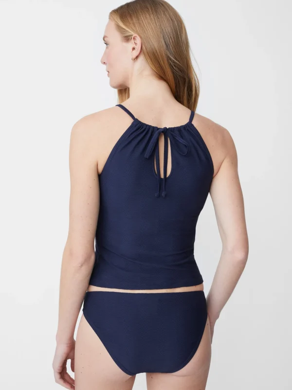 Store J. McLaughlin St. Lucia Tankini Top In Ocean Wave Jacquard Navy