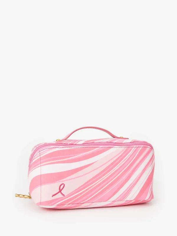 Discount J. McLaughlin Stash Cosmetic Bag In Weaver Pink