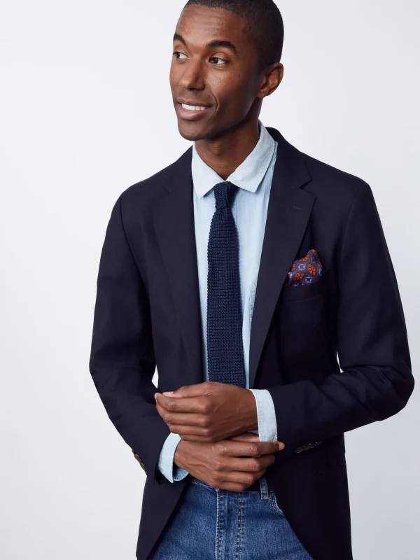 Best J. McLaughlin Suffolk 3-Season Blazer Dark Navy