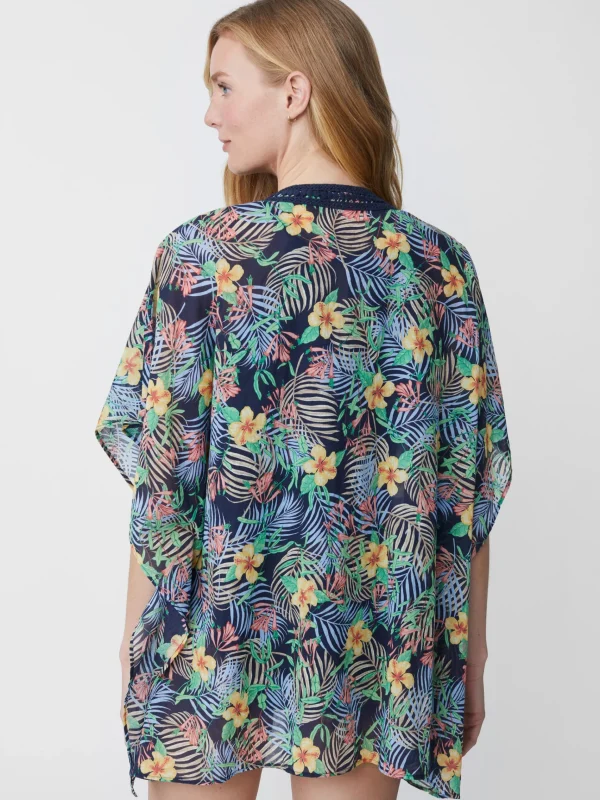 Sale J. McLaughlin Sunset Cover Up In Bay Breeze Navy/Multi