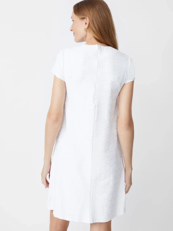 Flash Sale J. McLaughlin Swing Dress In Deco Tulip Jacquard White