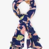 New J. McLaughlin Tapestry Scarf In Brazilwood Navy/Multi