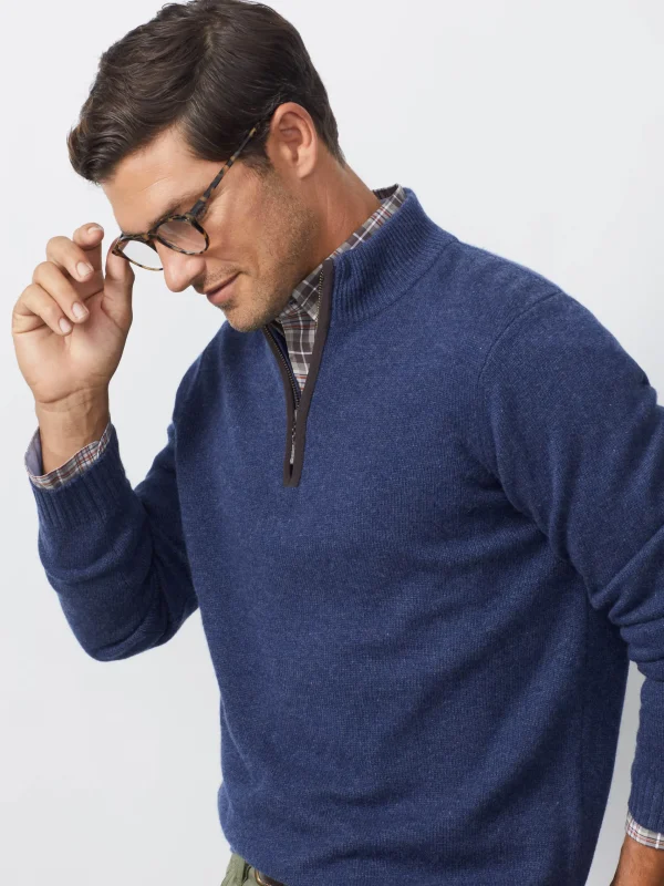 Cheap J. McLaughlin Tate Cashmere Sweater Dark Denim