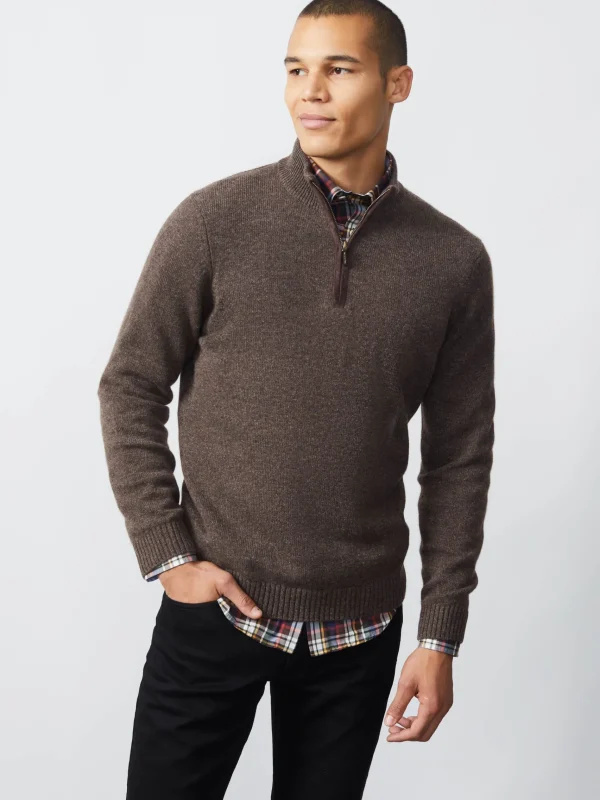 Shop J. McLaughlin Tate Cashmere Sweater Dapple Gray