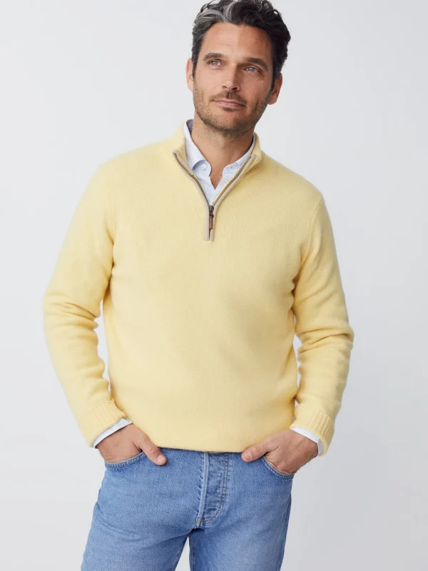 New J. McLaughlin Tate Cashmere Sweater Yellow