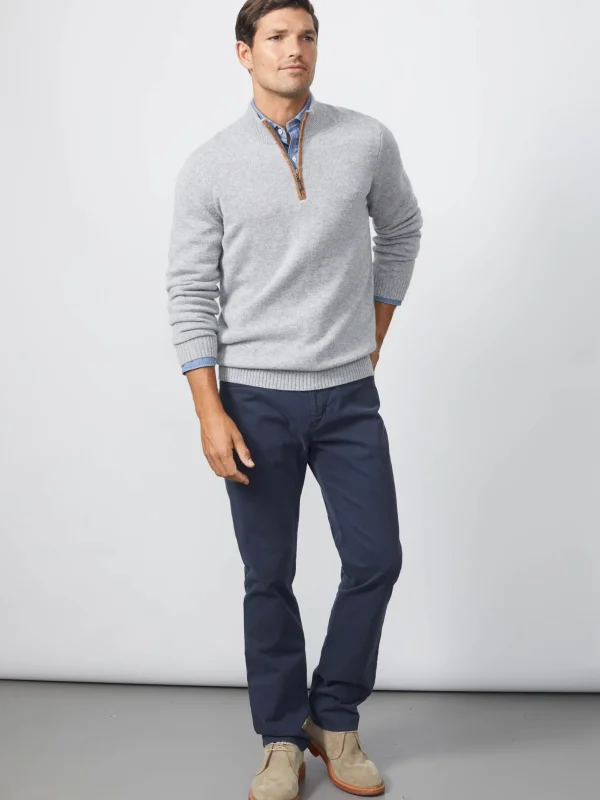 New J. McLaughlin Tate Cashmere Sweater Light Gray