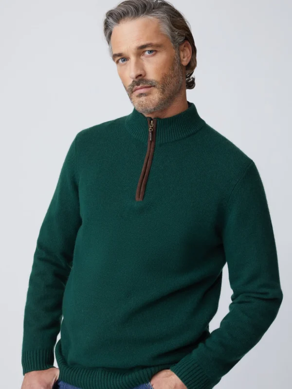 New J. McLaughlin Tate Cashmere Sweater Bottle Green