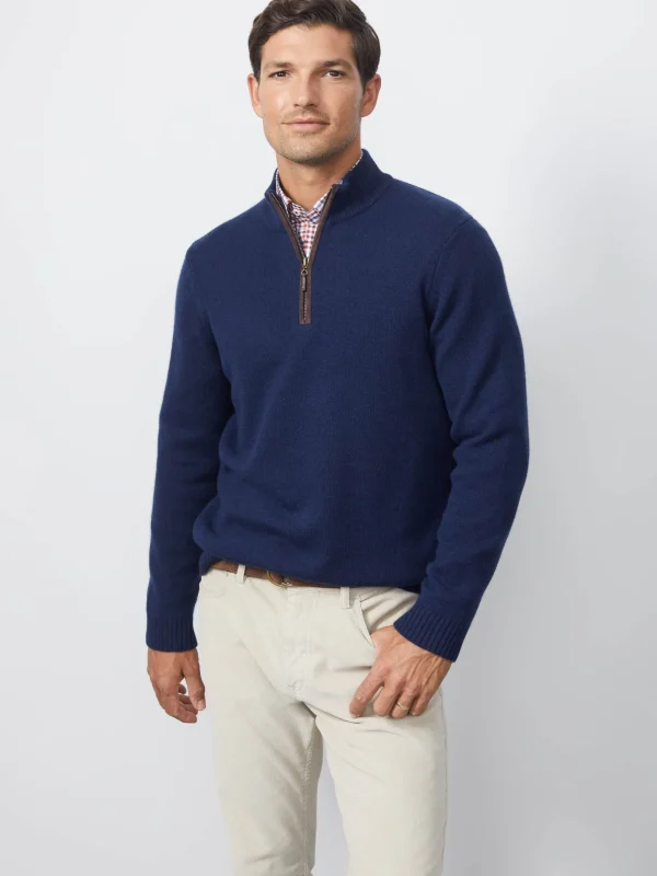 Clearance J. McLaughlin Tate Cashmere Sweater Classic Navy