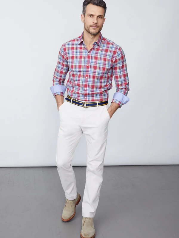 New J. McLaughlin Taylor Straight-Fit Chino Pants Stone