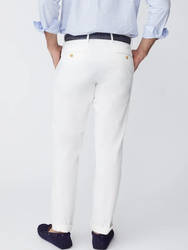 Hot J. McLaughlin Taylor Straight-Fit Chino In Italian Twill White