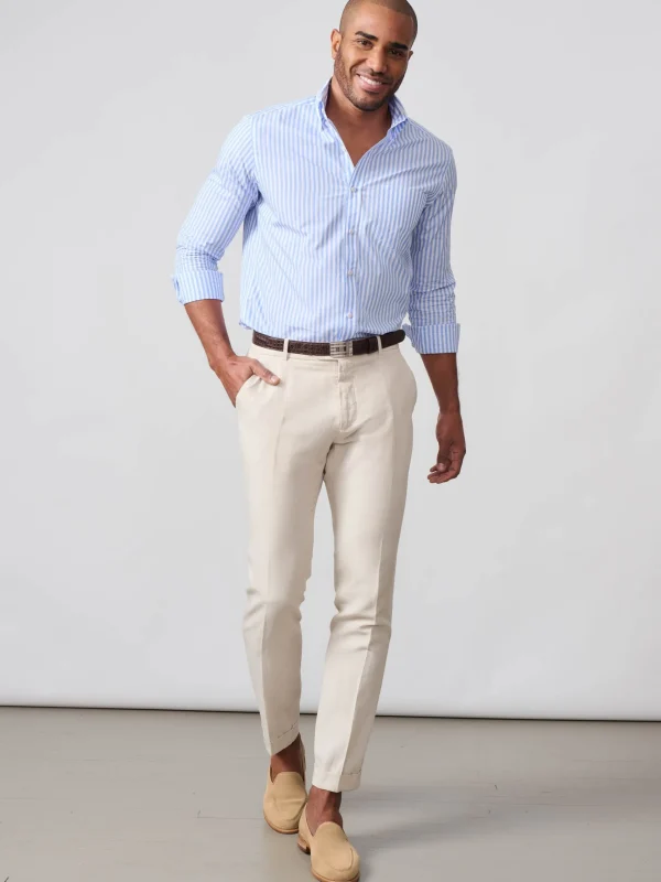 Best J. McLaughlin Taylor Straight-Fit Pants In Linen Blend Stone