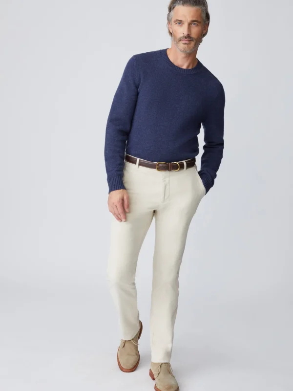 Hot J. McLaughlin Taylor Straight-Fit Pants In Italian Moleskin Stone