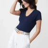 Best Sale J. McLaughlin Terrine Tee Navy