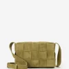 Store J. McLaughlin Una Woven Suede Crossbody Sage