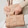 Outlet J. McLaughlin Una Woven Suede Crossbody Sand