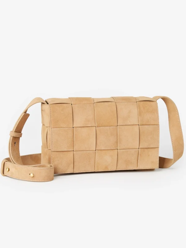 Outlet J. McLaughlin Una Woven Suede Crossbody Sand