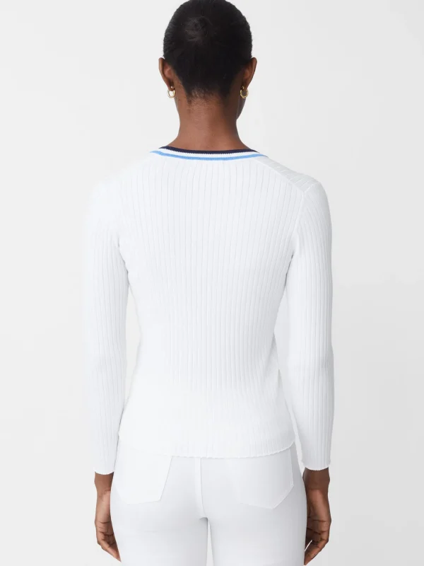 Flash Sale J. McLaughlin Val Cardigan White/Blue