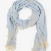 Sale J. McLaughlin Veronica Cashmere Scarf Blue/Light Camel