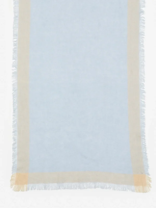 Sale J. McLaughlin Veronica Cashmere Scarf Blue/Light Camel