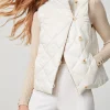 Best Sale J. McLaughlin Vivian Reversible Puffer Vest Egret White