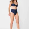 Outlet J. McLaughlin Wailea Bikini Bottom In Ocean Wave Jacquard Navy