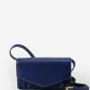 Fashion J. McLaughlin Wallis Wicker Crossbody Navy