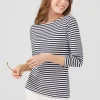 Best J. McLaughlin Wavesong Tee In Stripe White/Navy