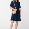 Outlet J. McLaughlin Wellesley Linen Dress Navy