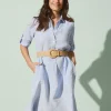 Discount J. McLaughlin Wellesley Linen Dress Light Blue