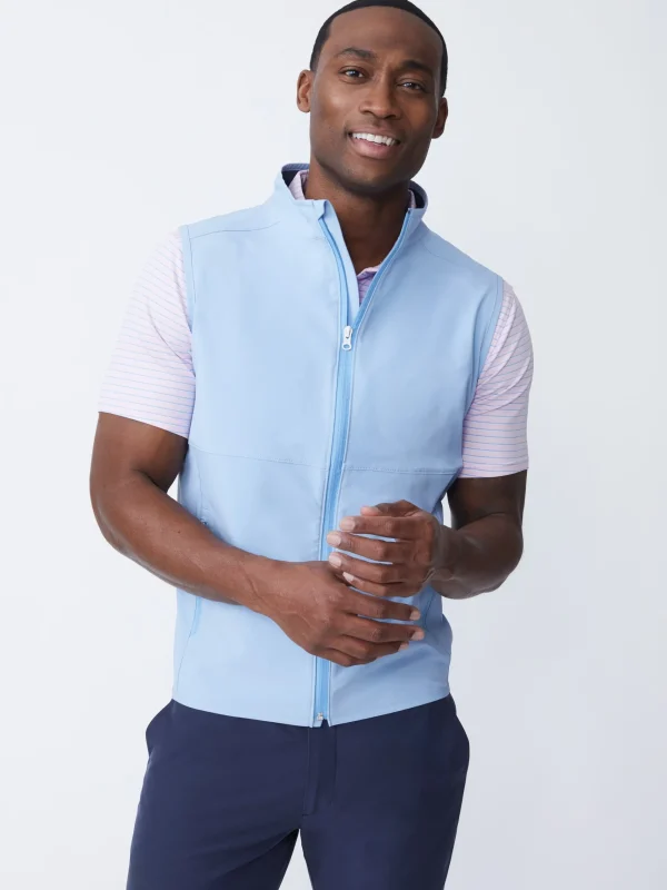 Fashion J. McLaughlin Zander Performance Vest Soft Blue