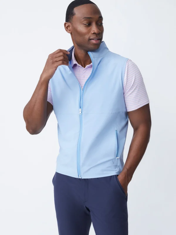 Fashion J. McLaughlin Zander Performance Vest Soft Blue